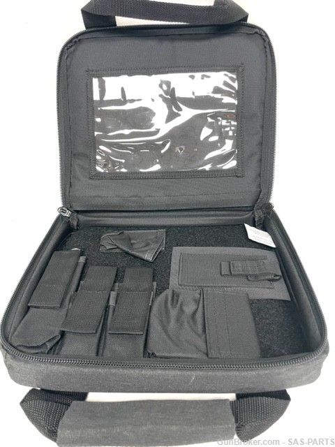 NEW HK Marked Tactical Pistol Case w/Pouches, MK23,USP,VP9 - Gray-img-1