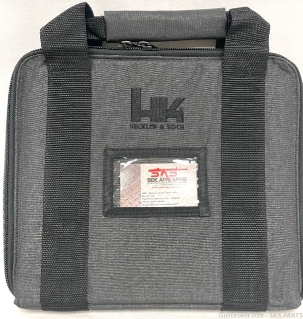 NEW HK Marked Tactical Pistol Case w/Pouches, MK23,USP,VP9 - Gray-img-0