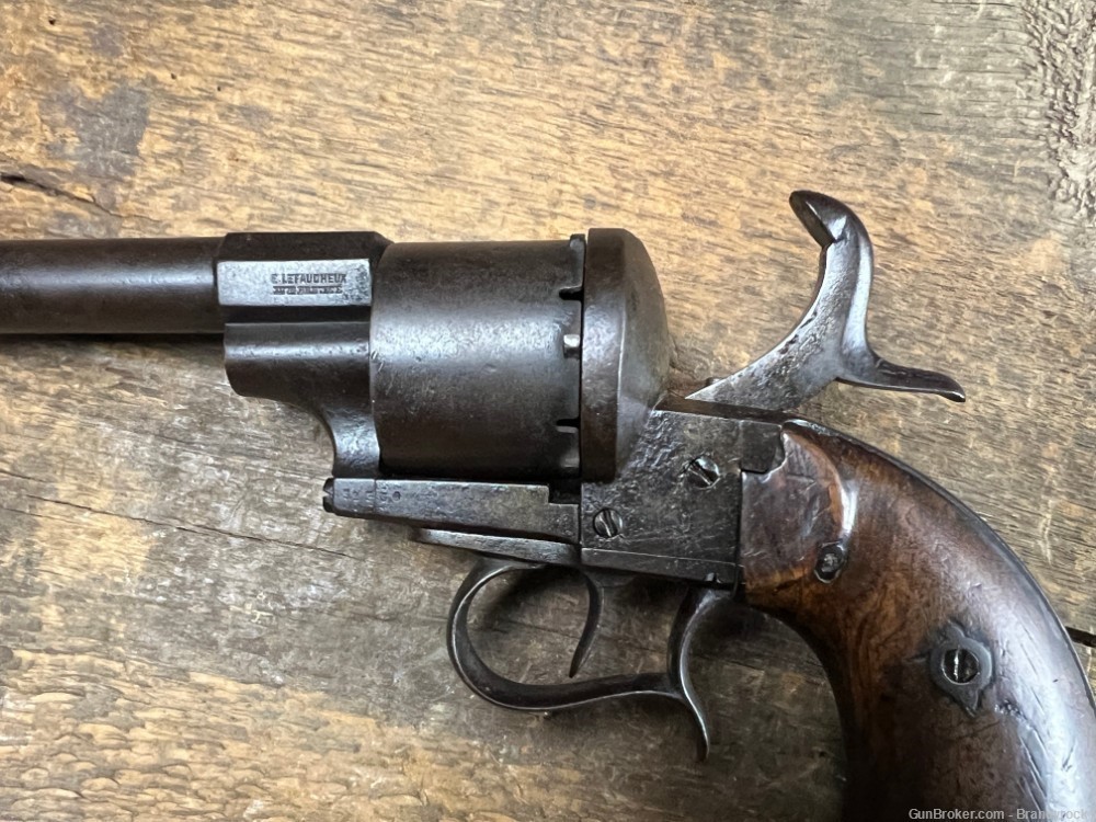  LeFacheaux Pinfire Revolver Brevette Marked -img-10