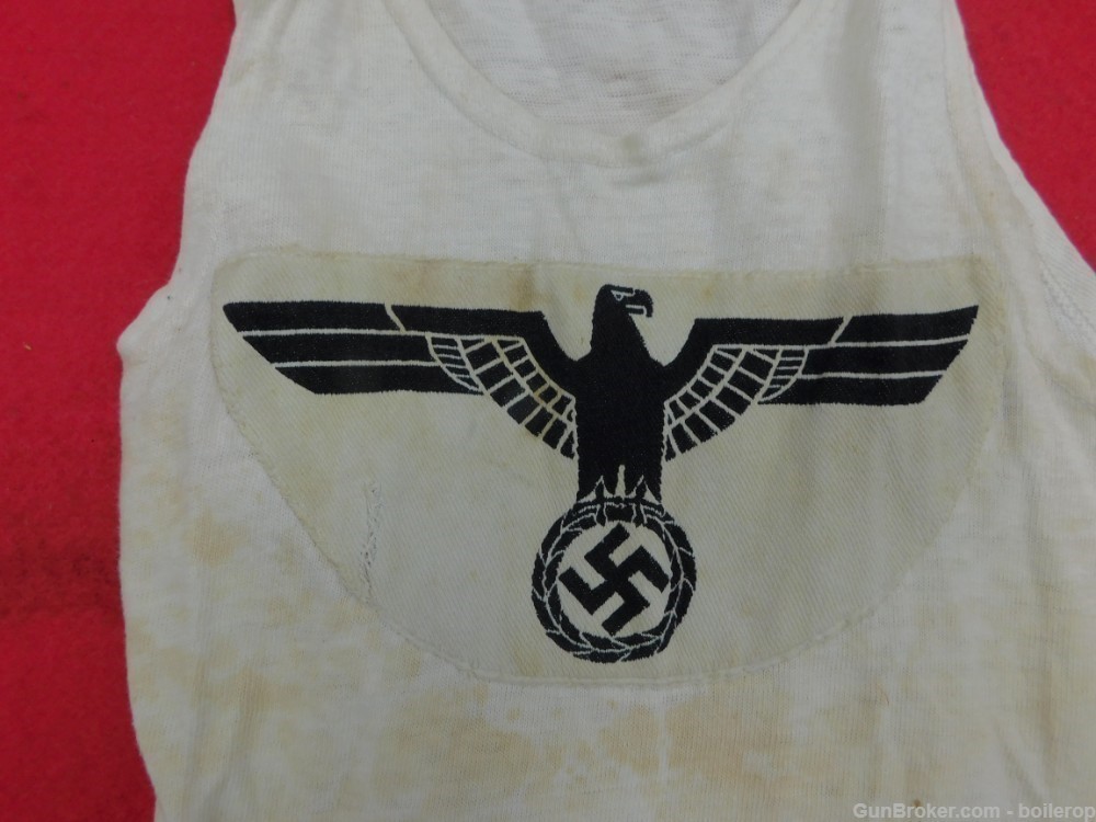 Very nice Original German WW2 Sports shirt! With Eagle insignia. Very rare -img-1