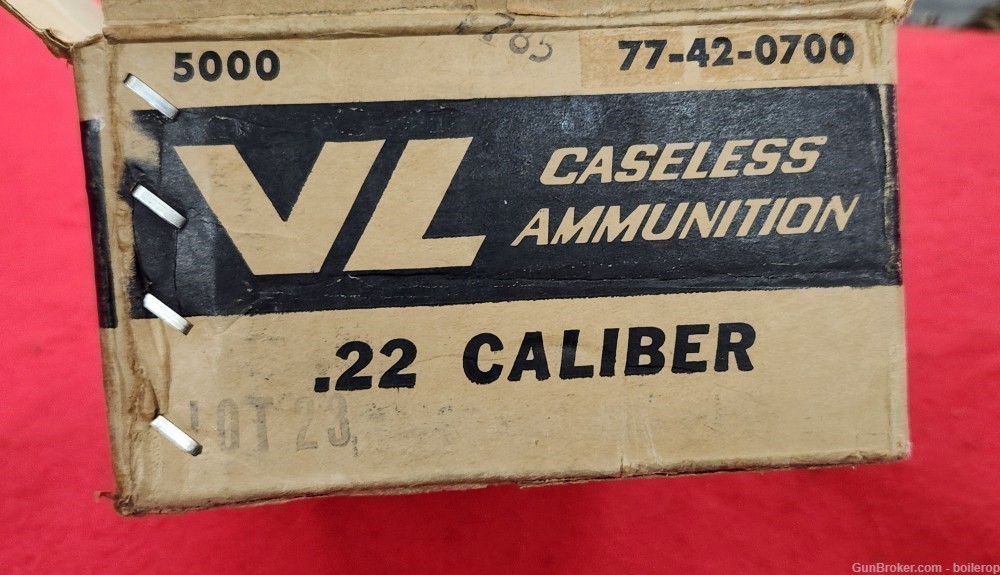 Like New, Daisy .22 Cal VL caseless rifle with 5000 round case of ammo!-img-74