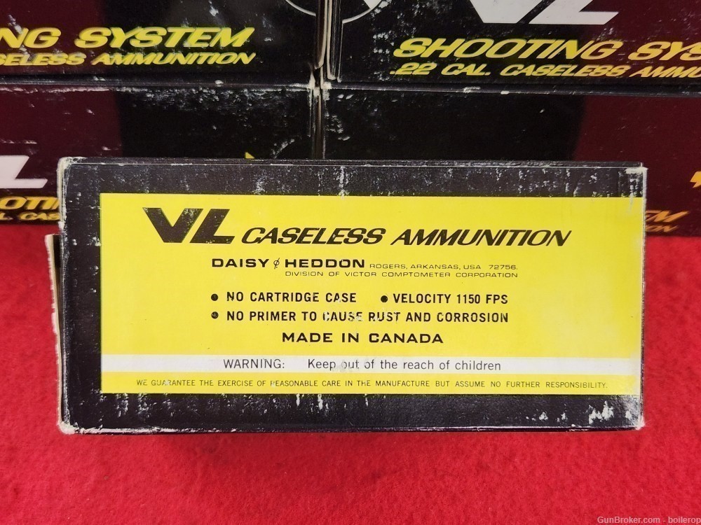 Like New, Daisy .22 Cal VL caseless rifle with 5000 round case of ammo!-img-68