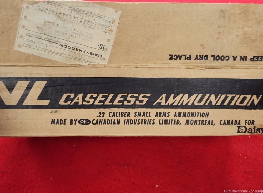 Like New, Daisy .22 Cal VL caseless rifle with 5000 round case of ammo!-img-75