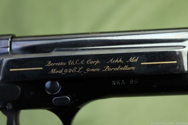 NRA Edition Beretta Model 92 EL 92EL 9mm Semi Auto Pistol #95-img-20