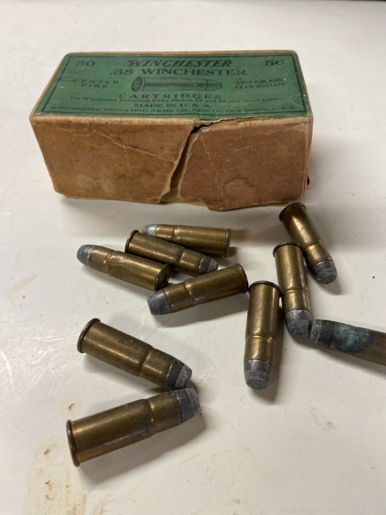 38-40 Winchester .38 Winchester (Model 73 and 92 Rifles)38rds original box -img-5