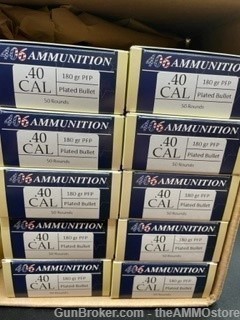 40 S&W 180gr Plated Flat Point Loaded Ammo 500 count case-img-0
