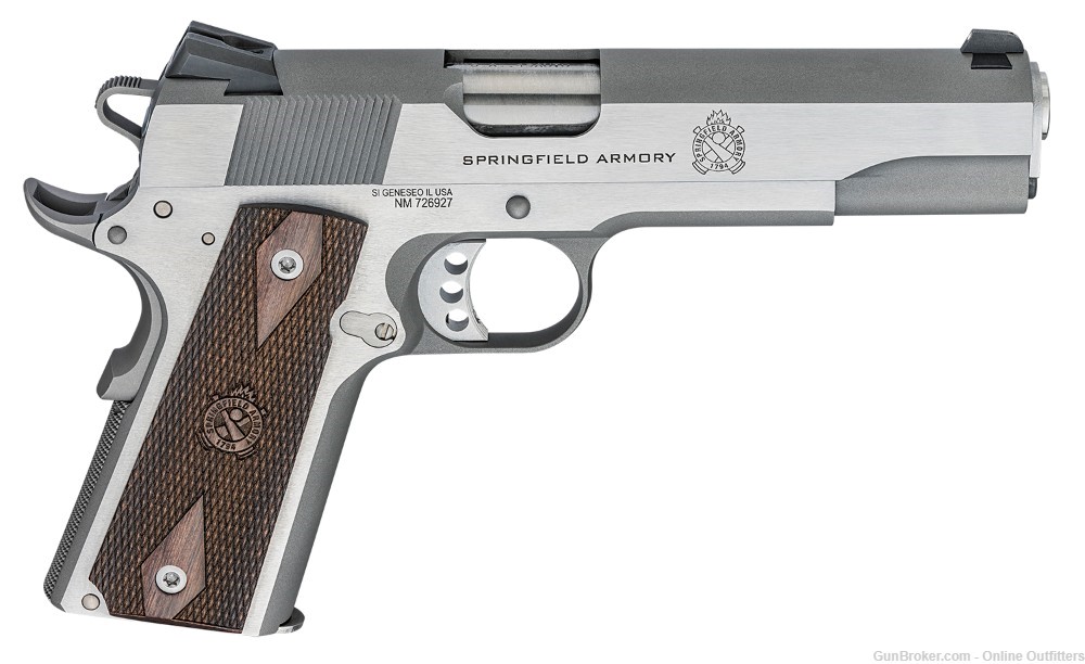 Springfield 1911 Garrison 45 ACP 5" 7+1 Stainless Wood Grips PX9420S-FL-img-0