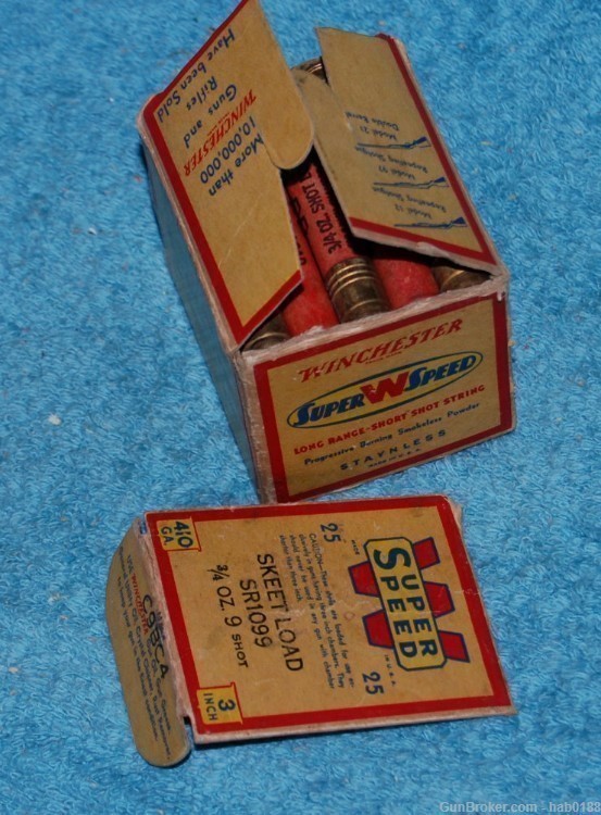 Vintage Full Box of Winchester Super Speed 410 Skeet Load 3"-img-6