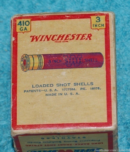 Vintage Full Box of Winchester Super Speed 410 Skeet Load 3"-img-4
