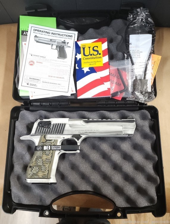 Magnum Research Desert Eagle MKXIX White DE-50 AE WMD 50AE DE50WMD Layaway-img-1
