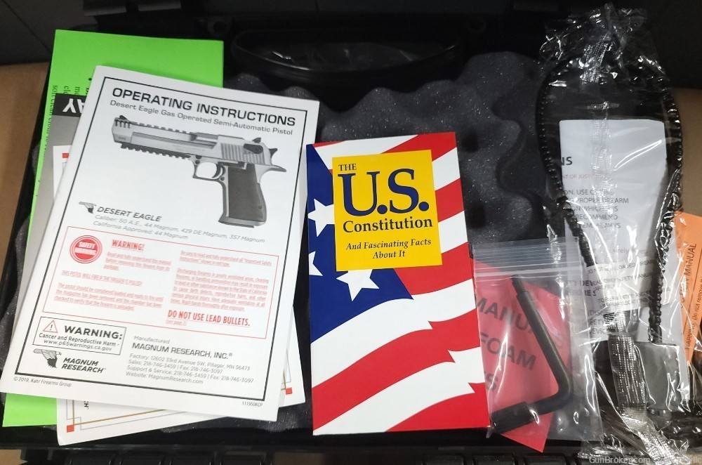 Magnum Research Desert Eagle MKXIX White DE-50 AE WMD 50AE DE50WMD Layaway-img-2