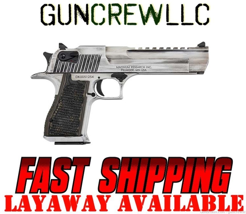 Magnum Research Desert Eagle MKXIX White DE-50 AE WMD 50AE DE50WMD Layaway-img-0