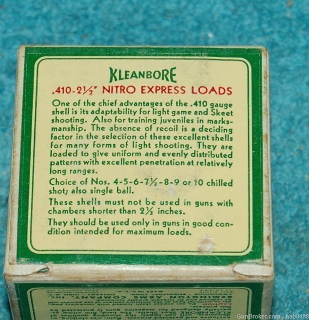 Vintage Full Box Remington Kleanbore Nitro Express 410 Shotgun Shells 2 1/2-img-4