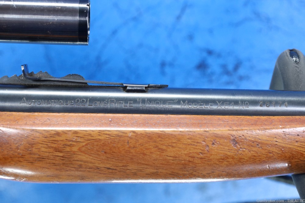 UNIQUE X-51 SEMI AUTO 22LR MADE IN FRANCE WITH SCOPE-img-45
