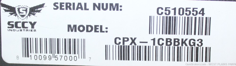NIB SCCY CPX-1 SEMI AUTO PISTOL, 9MM, 3.1" BRL, 10 RND, CPX-1CBBKG2-img-3