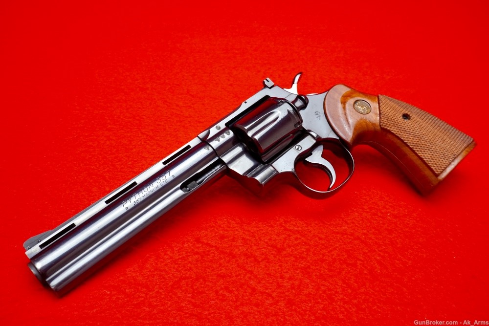RARE 1971 Colt Python 6" Factory Royal Blue .357 Magnum Collector!-img-0