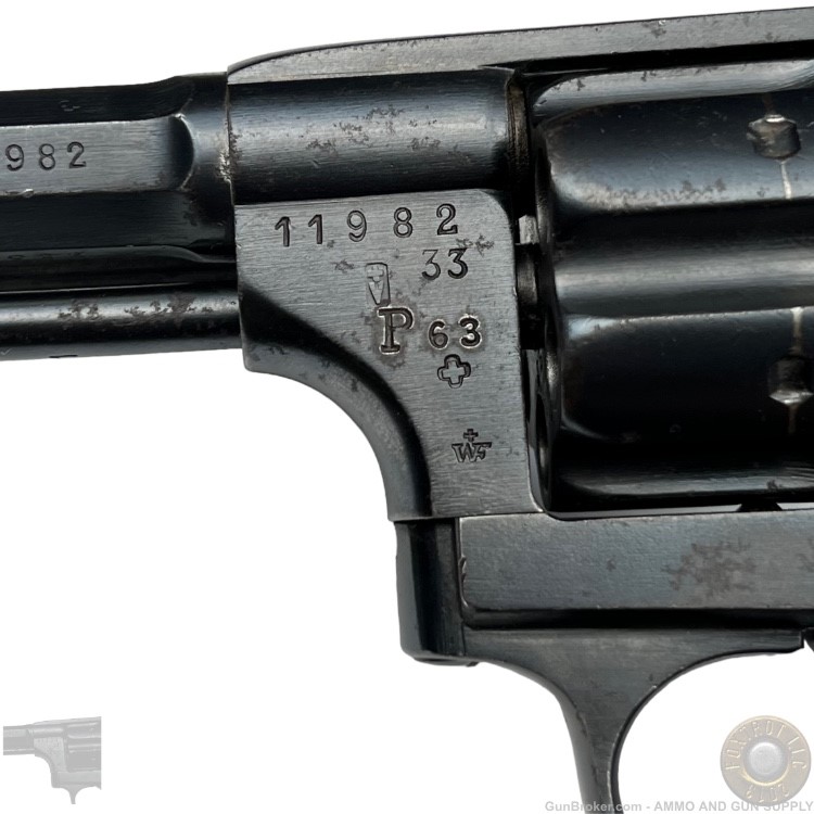 W+F BERN SWISS 1882 REVOLVER - 7.5mm - 1904 - C&R - PENNY START NO RESERVE-img-9