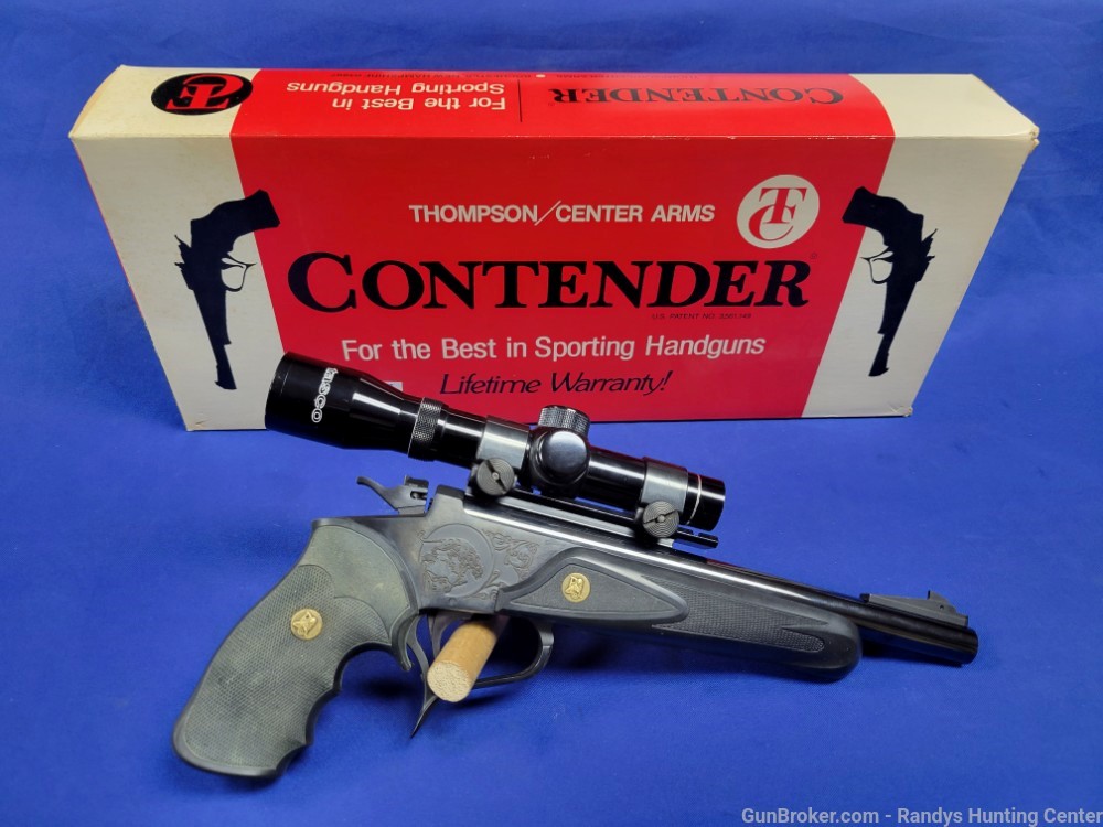 Thompson Center Contender Single Shot Pistol .22 LR w/ 2x Handgun Scope T/C-img-23