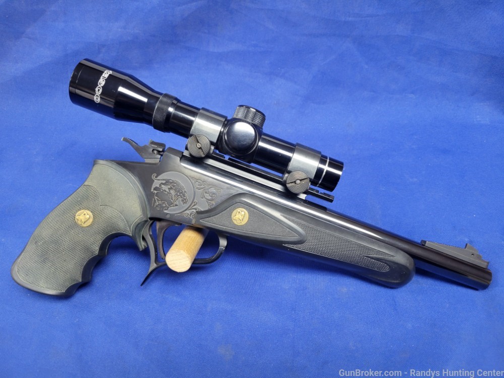 Thompson Center Contender Single Shot Pistol .22 LR w/ 2x Handgun Scope T/C-img-0