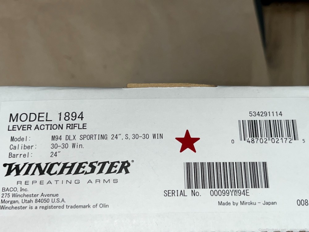 Winchester M94 1894 Deluxe Sporting CCH 30-30 Win 534291114 24" Layaway-img-35