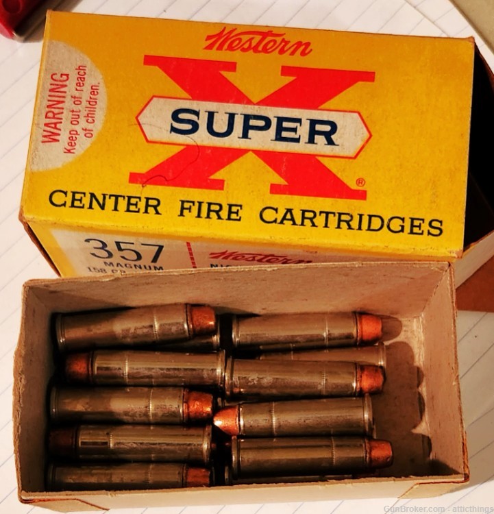 ((Partial Box)) -18- Bullets Western Super X 357 Magnum -18- Rounds -img-0