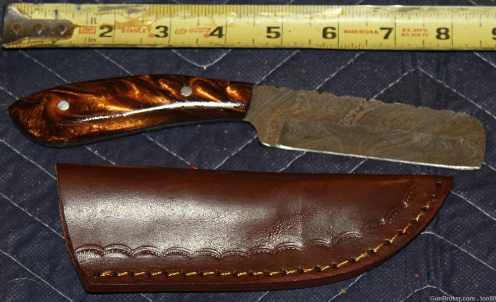CUSTOM HANDMADE HUNTING-CAMP KNIFE DAMASCUS STEEL AS7255-img-0