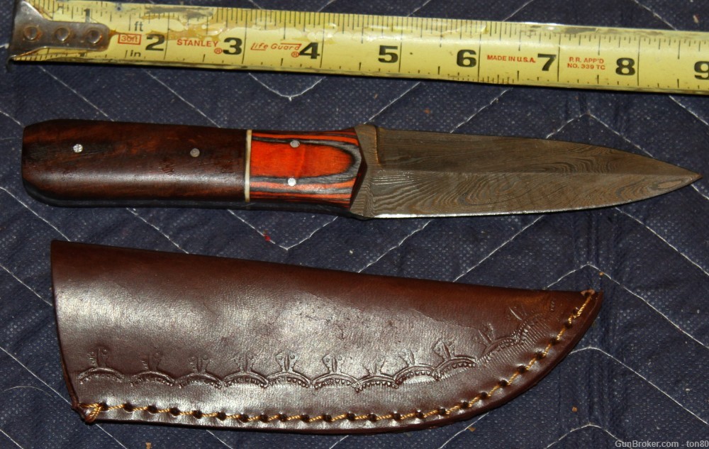 CUSTOM HANDMADE HUNTING-CAMP KNIFE DAGGER DAMASCUS STEEL 1009-img-0