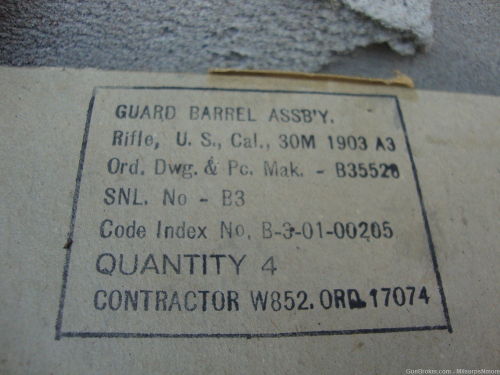 Original Sealed Box Of Four 1903A3 Springfield USGI Handguards NOS-img-0