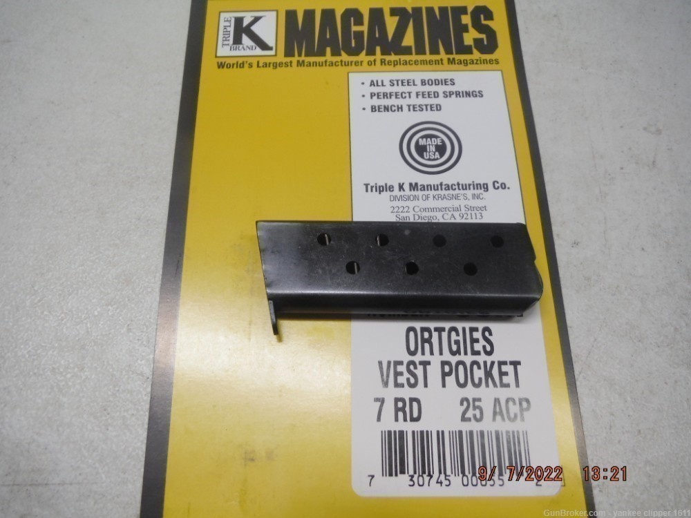 Ortgies 25-ACP 7Rd Magazine Vest Pocket Ortgies 25 Mag-img-0