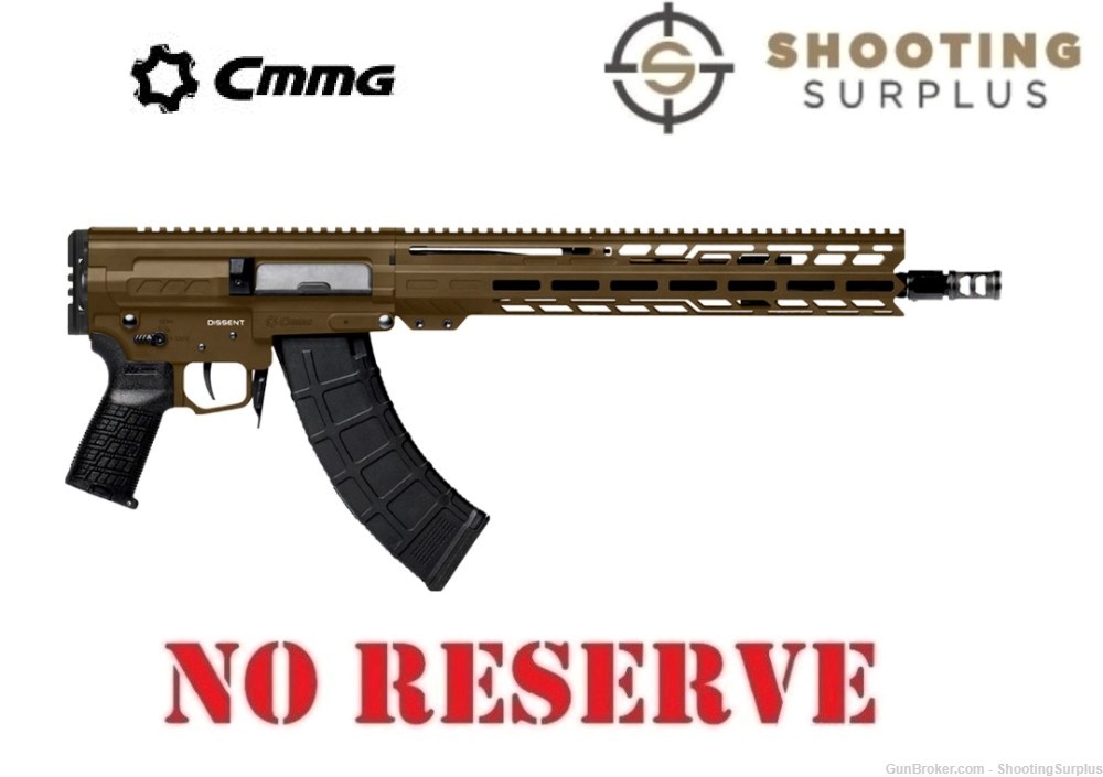  CMMG Dissent MK47 Pistol 7.62 X 39 14.3" P&W 16.1" Midnight Bronze-img-0