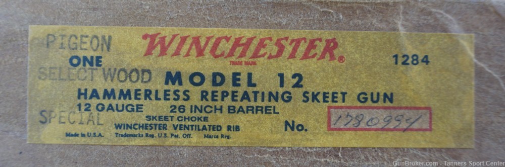 Like-New Unfired 1957 Winchester 12 Pigeon Grade 12ga 26" Skeet w/Box-img-37
