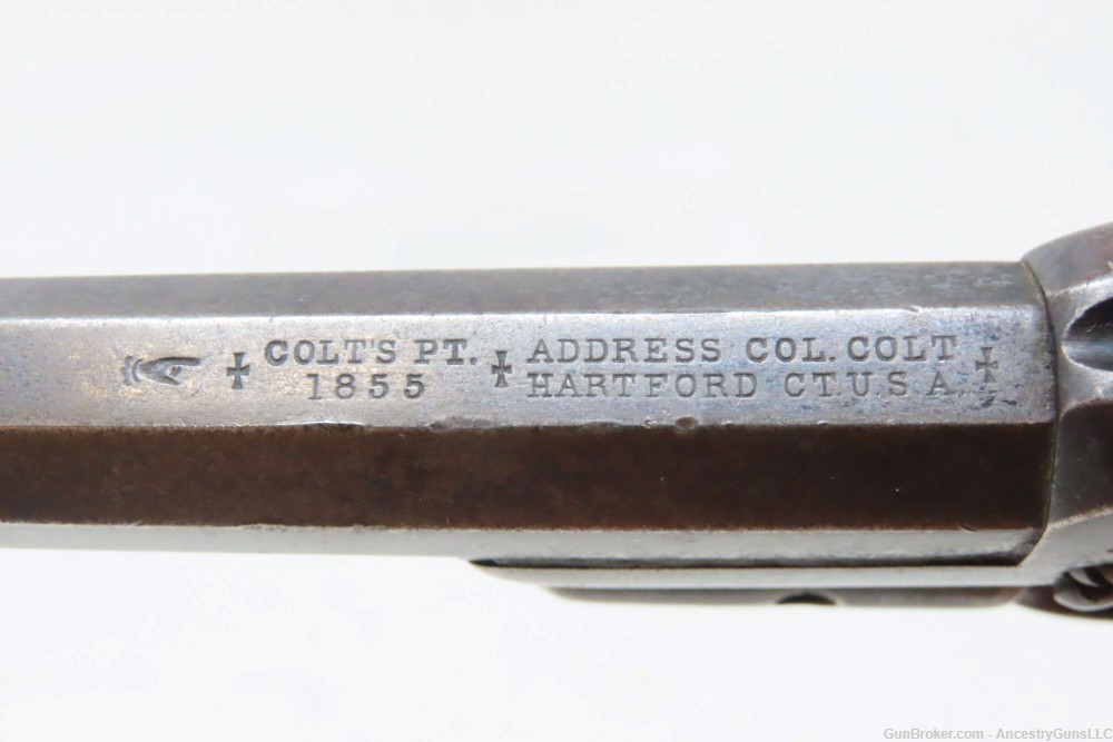 ANTEBELLUM Antique Pre-CIVIL WAR COLT M1855 ROOT Sidehammer POCKET Revolver-img-8