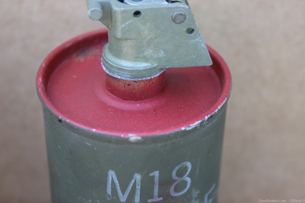 M18 Red Smoke Grenade Demilled Inert #1-img-5