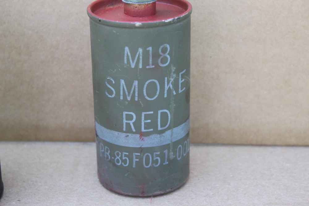 M18 Red Smoke Grenade Demilled Inert #1-img-4