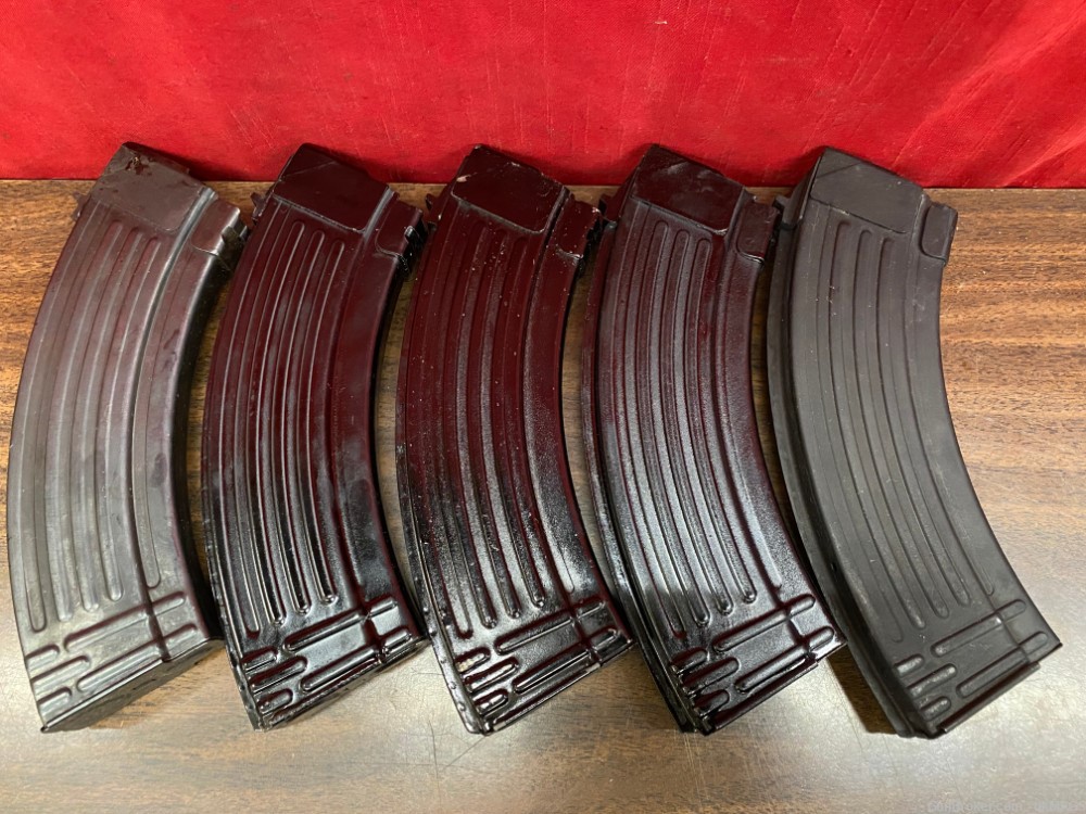 5 Hungarian AK-47 7.62x39 30rd Steel Magazines Mags Clips-img-0