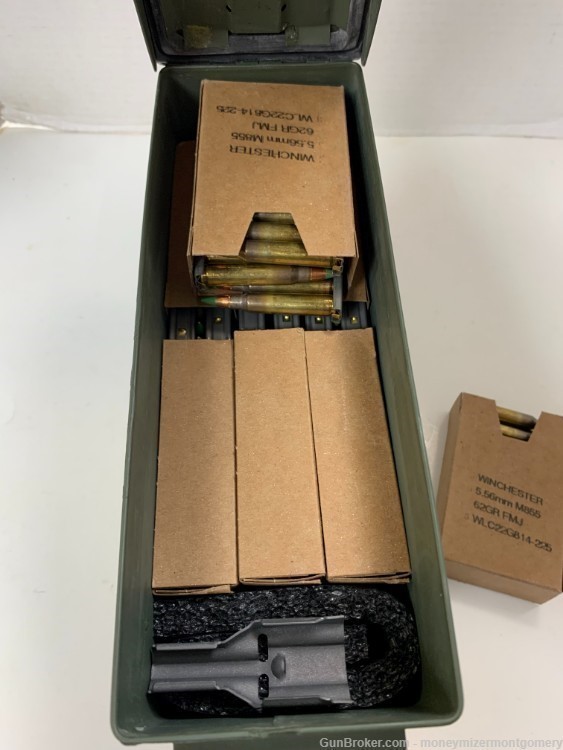 Winchester 420RDS 5.56MM M855 Green Tip FMJ With Stripper Clips and Can-img-6