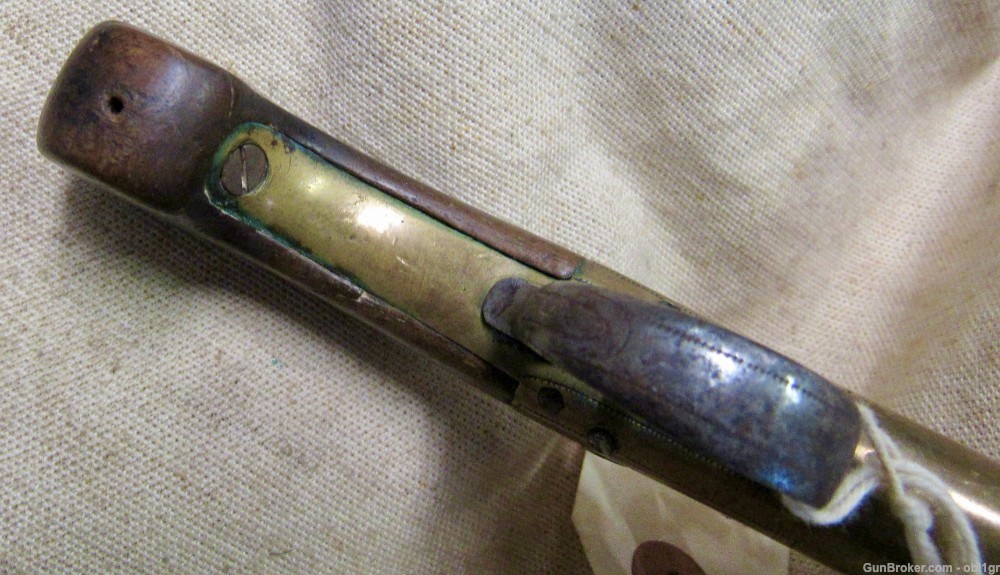 Brass Frame Flint Lock Muff Pistol British -img-13