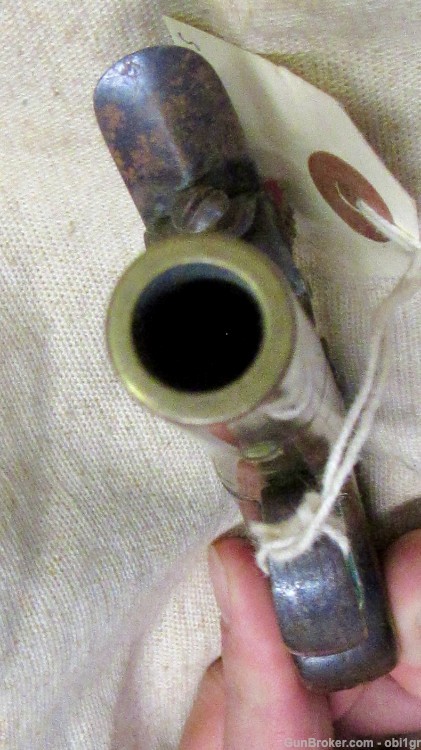 Brass Frame Flint Lock Muff Pistol British -img-12