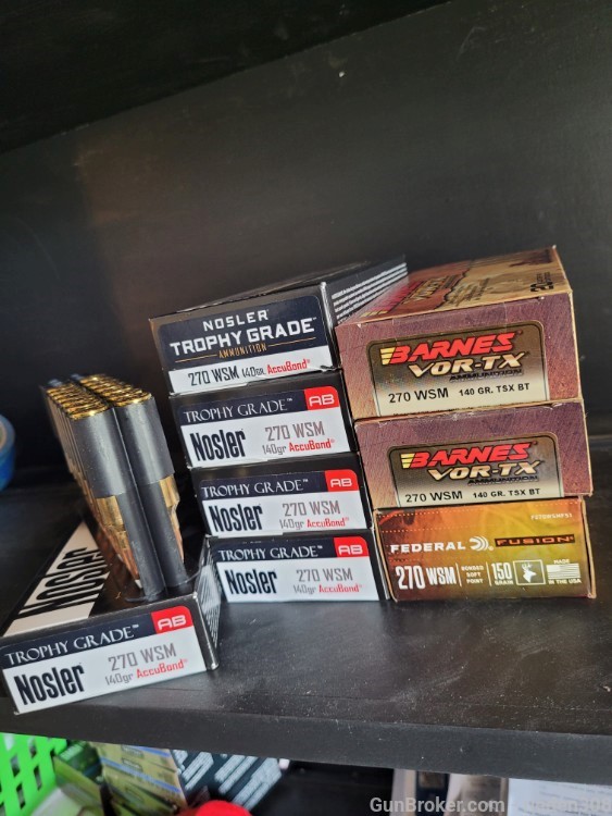 270 WSM AMMO 157 ROUNDS AS SHOWN-img-1