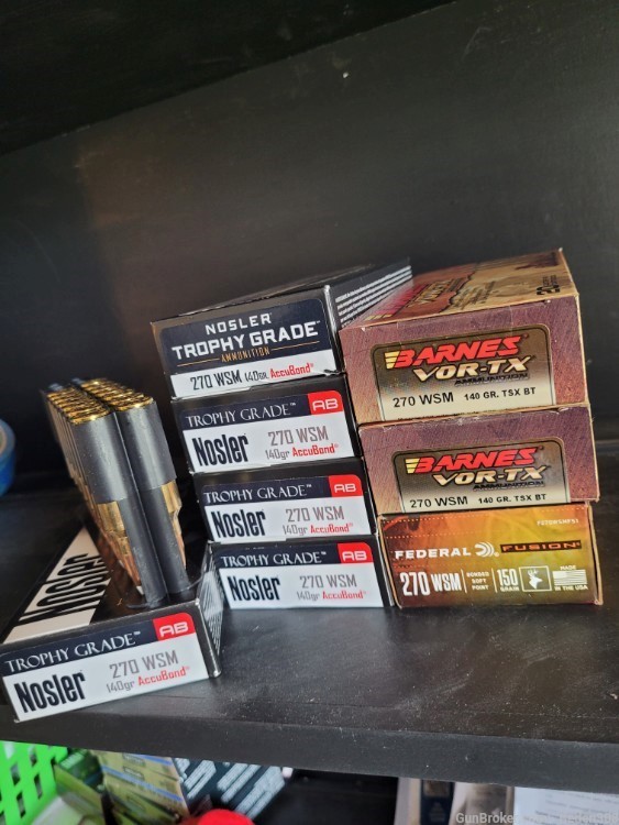 270 WSM AMMO 157 ROUNDS AS SHOWN-img-0