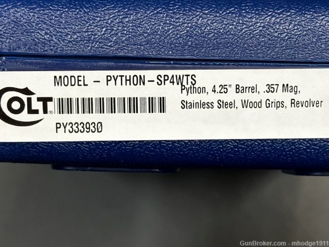 Colt Python SP4WTS 357 Magnum -img-3