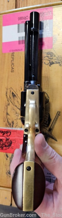 A. Uberti 1873 SAA 9mm Luger 5.5" Blued Barrel Case Finish Walnut Brass-img-2