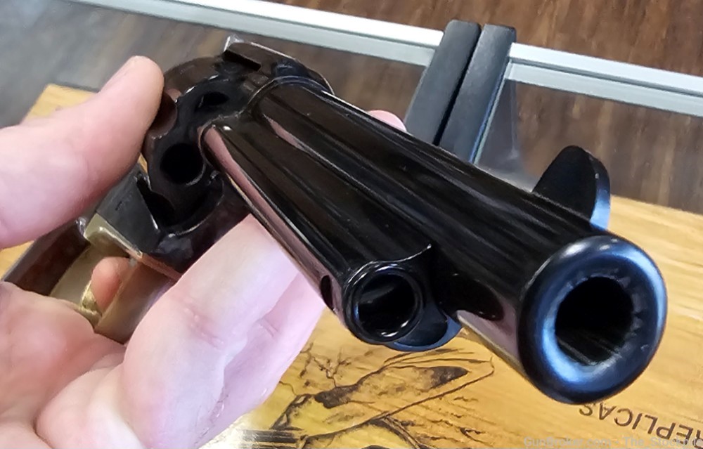 A. Uberti 1873 SAA 9mm Luger 5.5" Blued Barrel Case Finish Walnut Brass-img-5