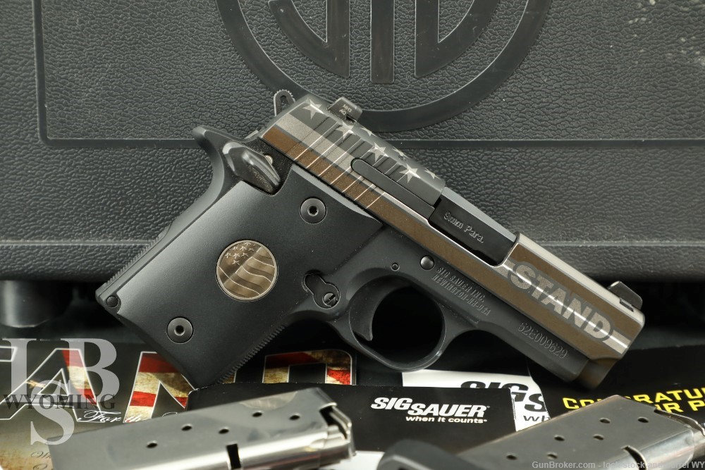 Sig Sauer P938 United We Stand 9mm Micro-Compact Semi-Auto Pistol -img-0