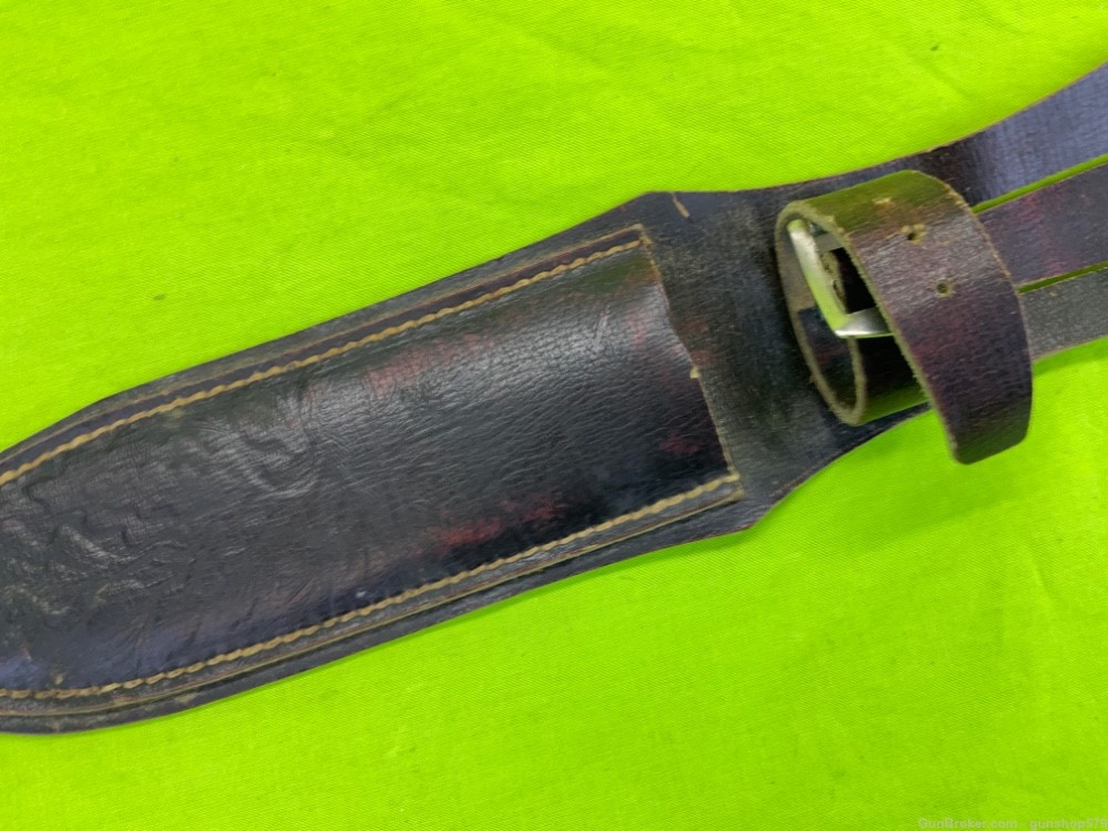Vintage Colt Licensed Fixed Blade Spear Point Leather Sheath 5 1/2 Inch 5.5-img-11
