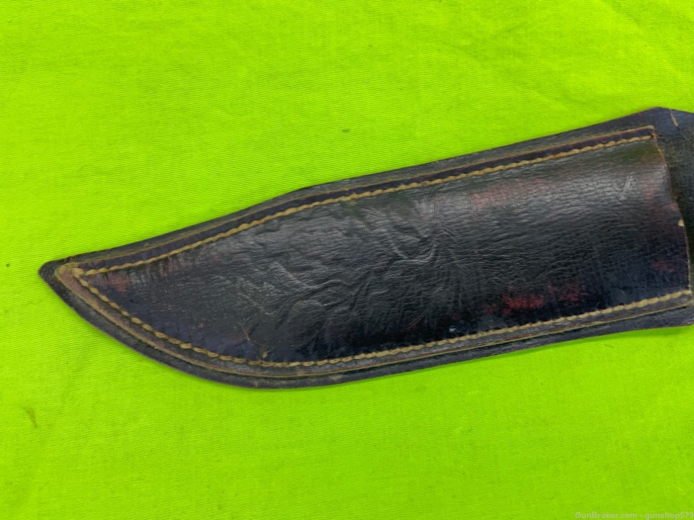 Vintage Colt Licensed Fixed Blade Spear Point Leather Sheath 5 1/2 Inch 5.5-img-12