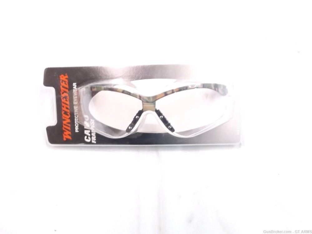 SHOOTING SAFETY GLASSES, by WINCHESTER CAMO FRAME. -img-0