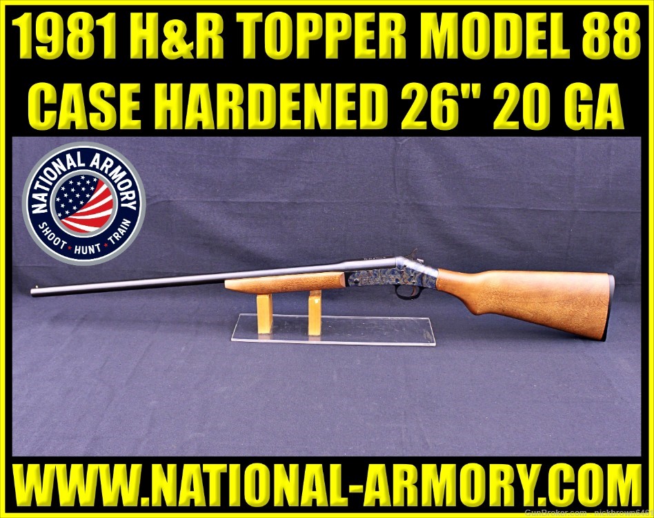 H&R 1871 TOPPER MODEL 88 20 GA 26" BBL FULL BARREL CHOKE CASE HARDENED -img-0