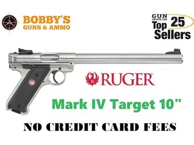 Ruger 40174 Mark IV Target 22 LR 10+1 10" Overall Satin Stainless