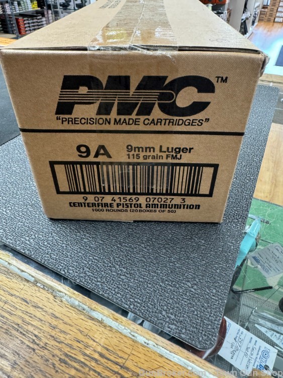 PMC 9mm 115 Grain FMJ 1000 Round Case #9A-img-0